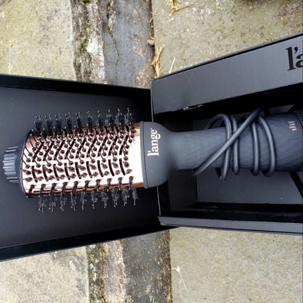 L'ANGE HAIR Le Volume 2 in 1 Titanium Blow Dryer Brush Oval Barrel 75 mm